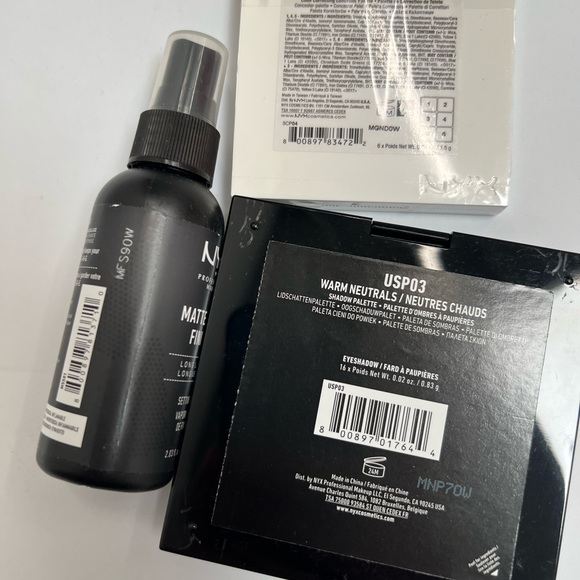 Nyx Spray Matte + Ultimate EyeShadow Palette 03 Warm Neutrals + concealer New - Picture 3 of 6